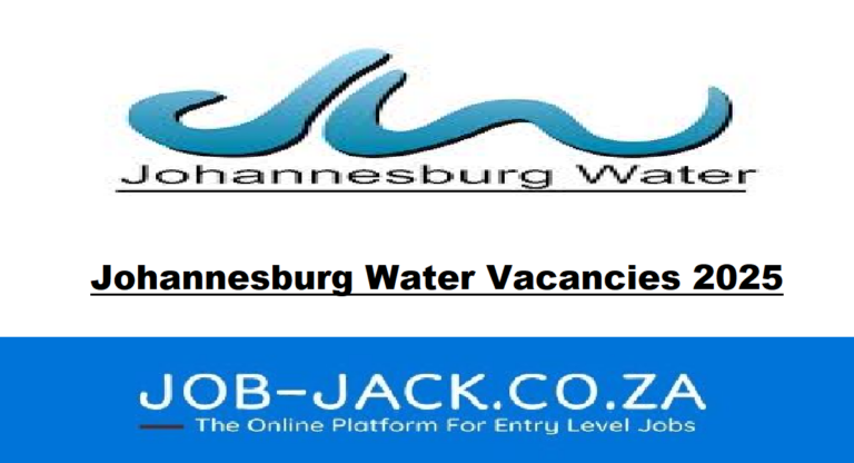 Johannesburg Water Vacancies 2025