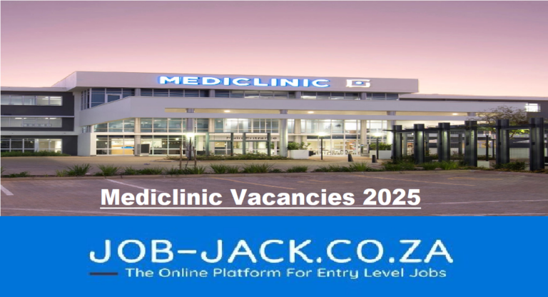 Mediclinic Vacancies 2025