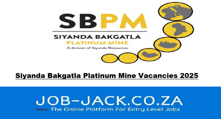 Siyanda Bakgatla Platinum Mine Vacancies 2025