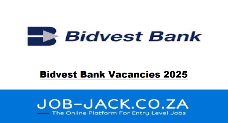 Bidvest Bank Vacancies 2025