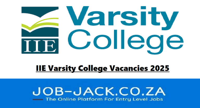 IIE Varsity College Vacancies 2025